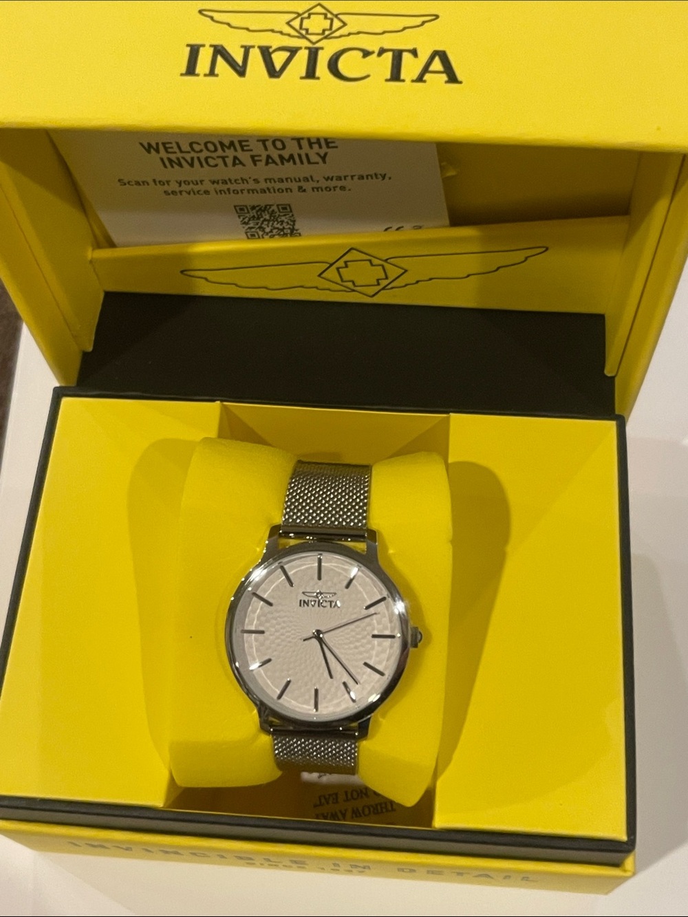 Invicta Silver Mesh Bracelet Watch 48972